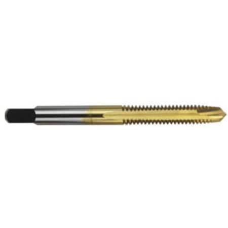 Spiral Point Tap, Series 2070G, Imperial, GroundUNC, 256, Plug Chamfer, 2 Flutes, HSS, TiN Coate